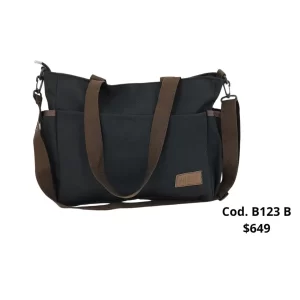 Cartera en Color Negro y Marrón