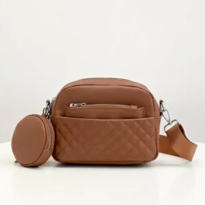 Bandolera Para Mujer Color Caramelo con Mini