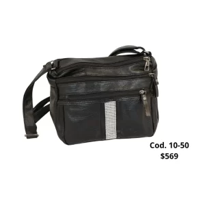 Cartera Color Negro con Brillos