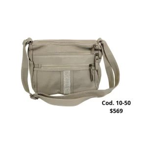 Cartera Color Gris con Brillos