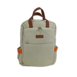 Mochila Maternal Beige y Asas en Marrón