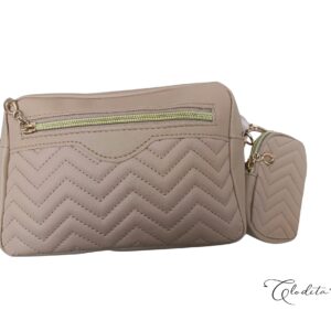 Cartera Bandolera Beige con monedero