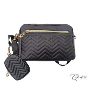 Cartera Bandolera Negro con monedero