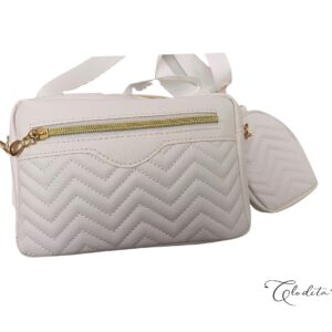 Cartera Bandolera Blanca con monedero